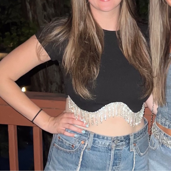 Hello Molly Sparkle Black Top - Picture 13 of 13